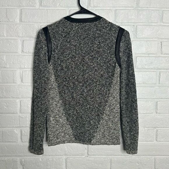 Rag & Bone Minella Leather Trimmed Jacket Gray Black size XS - Picture 5 of 5